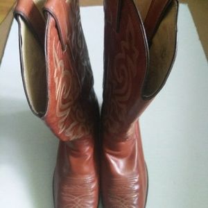 Justin 1484 Brown Leather Cowboy boots Classic